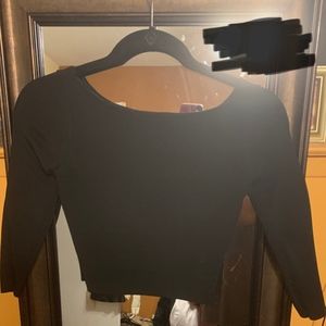 Cut out Bebe Crop Top Black